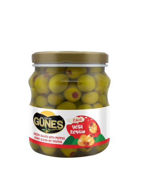 Biber Dolgulu Yeşil Zeytin 
